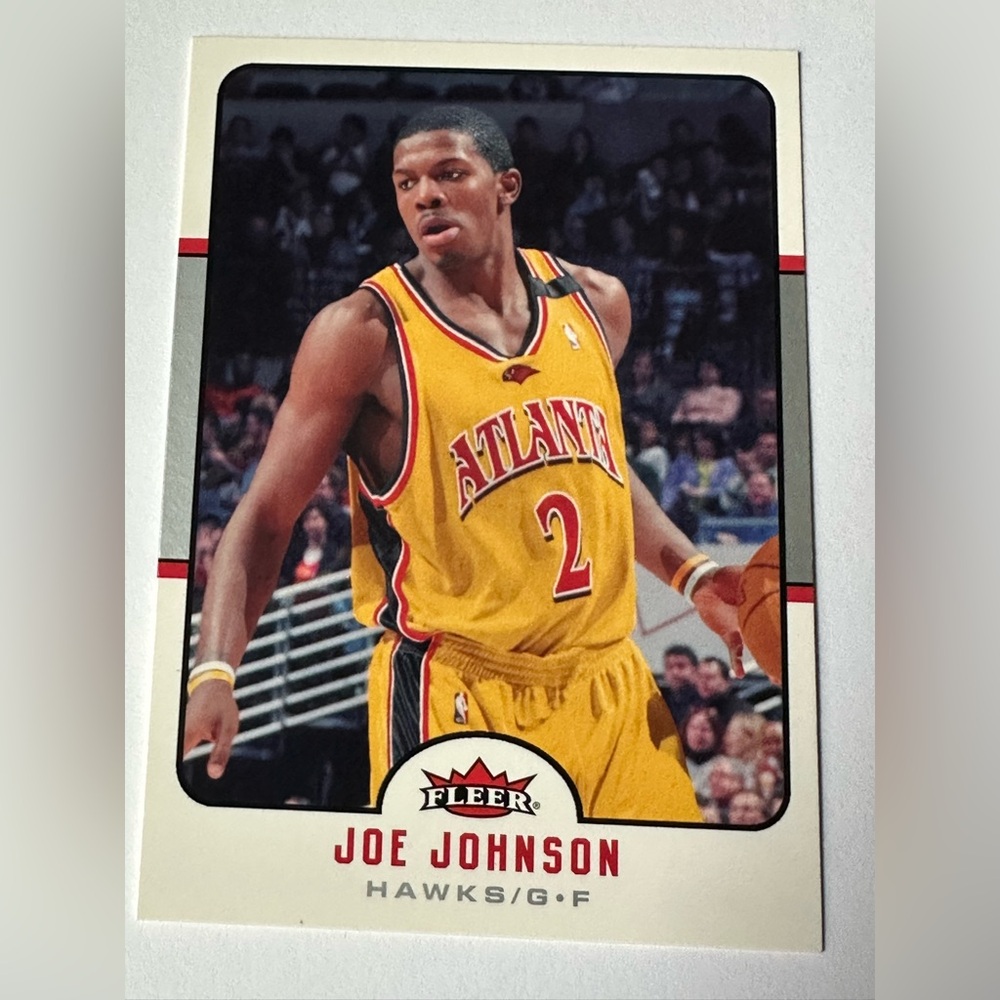 Joe Johnson - Atlanta Hawks Trading Card - Yellow Basketball Jersey Card